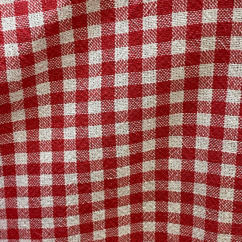 Trachtenhemd Herren rot-weiss kariert Gr. 46 aus Baumwolle, Vorderansicht