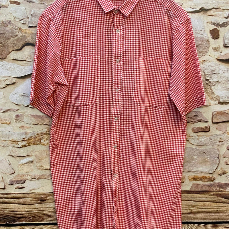 „Vintage Trachtenhemd Gr. 40 rot weiß kariert von C&A Loose Fit“