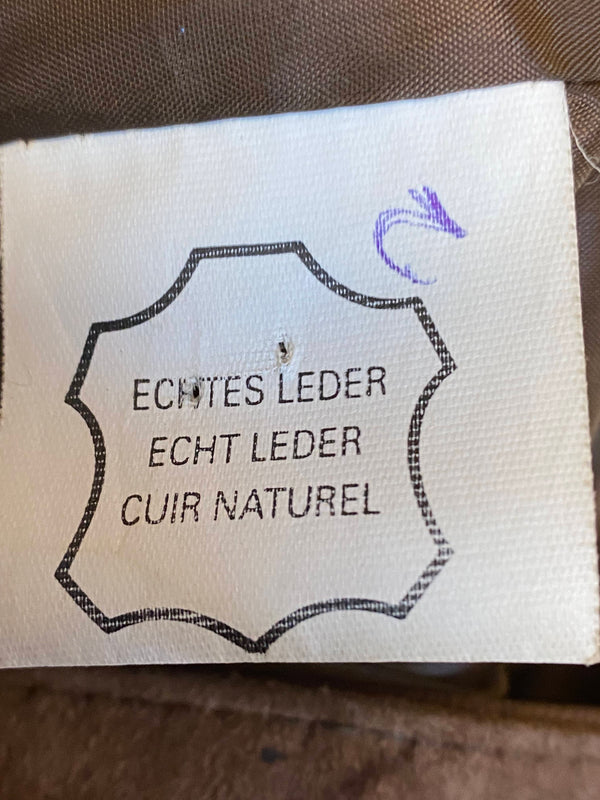 Vintage Leder Trachtenweste Herren braun Gr. 48, Ansicht 5