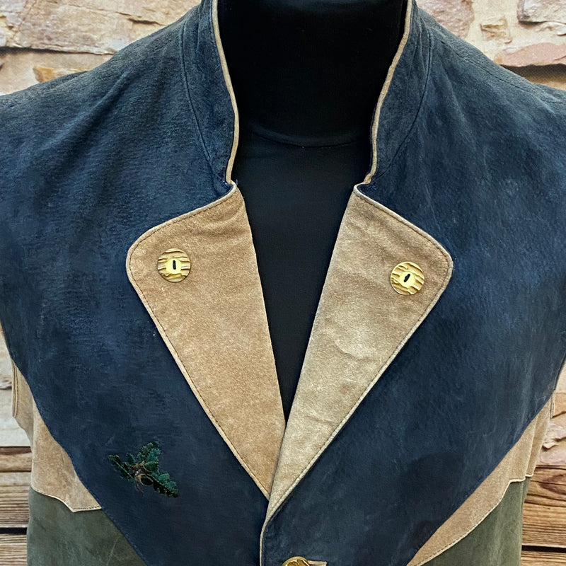 Vintage Leder Trachtenweste Herren Gr. 48, Ansicht 4