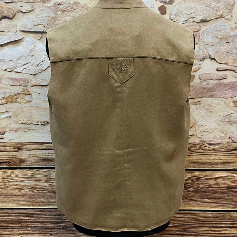 „Trachtenweste Herren beige Rückansicht schlicht elegant“