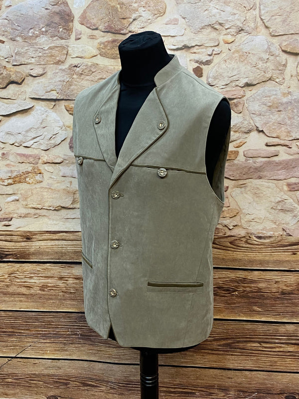 Vintage Trachtenweste Herren Gr. M / 48 Beige