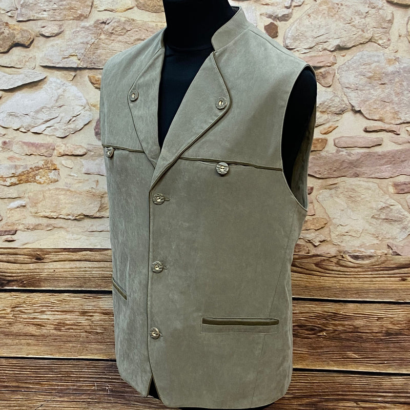 Vintage Trachtenweste Herren Gr. M / 48 Beige