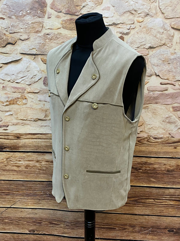 Vintage Trachtenweste Beige Gr. 50, Ansicht 2