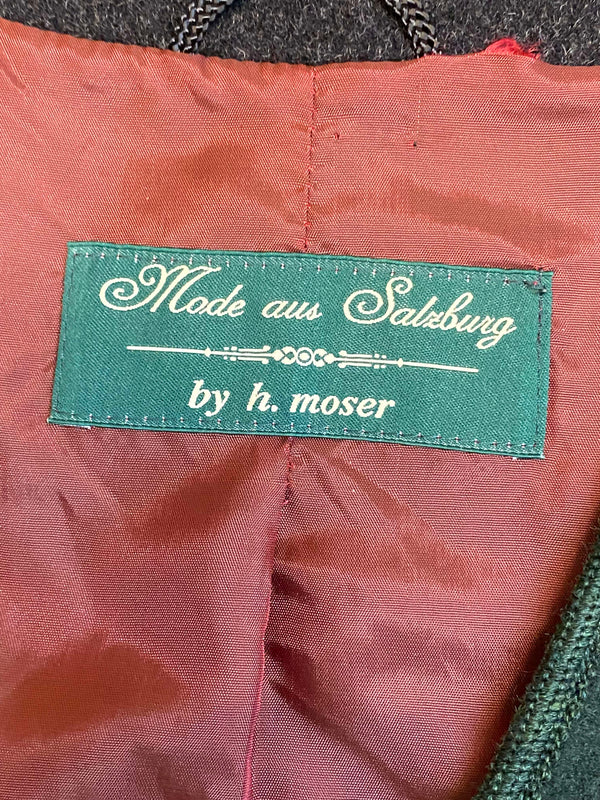 Vintage Trachtenweste Grün „Mode aus Salzburg“ Gr. 50 – Schurwolle, Ansicht 5