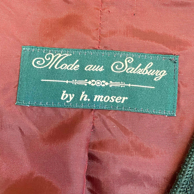 Vintage Trachtenweste Grün „Mode aus Salzburg“ Gr. 50 – Schurwolle, Ansicht 5
