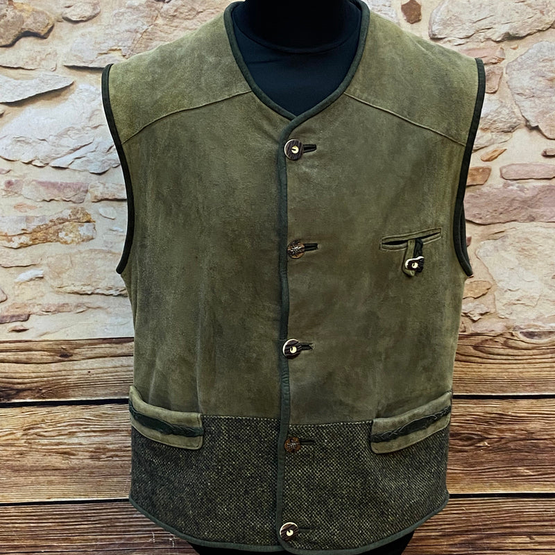 „Vintage Trachtenweste grün Distler Originals Herren vorne“