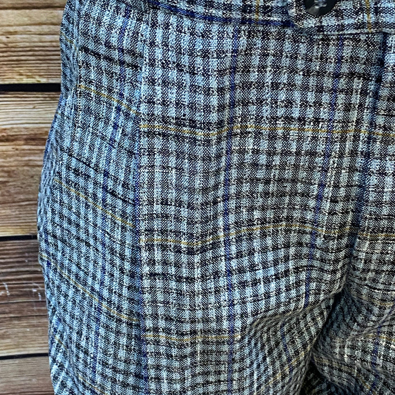 „Vintage Bundfaltenhose Herren kariert Peaky Blinders Stil Größe 48“