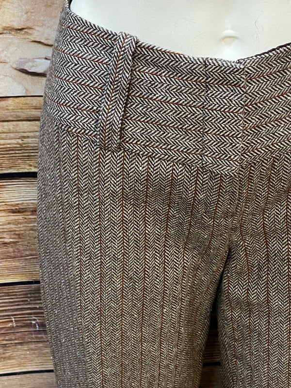 „Vintage Hose Damen hohe Taille klassischer Schnitt Detailansicht“
