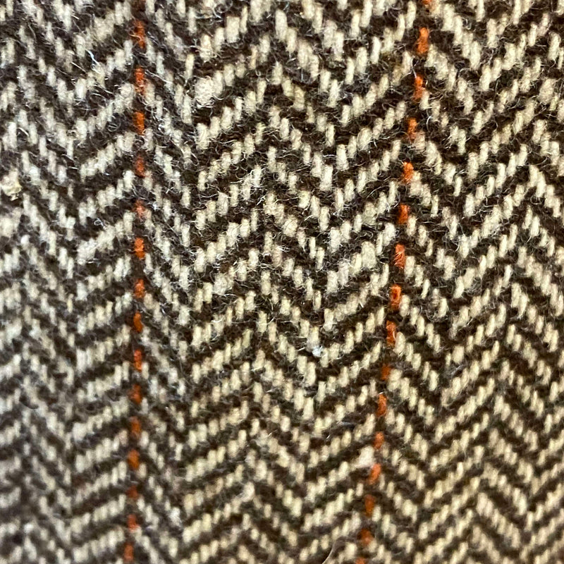 „Vintage Damenhose braun Herringbone Detail Stoffstruktur“