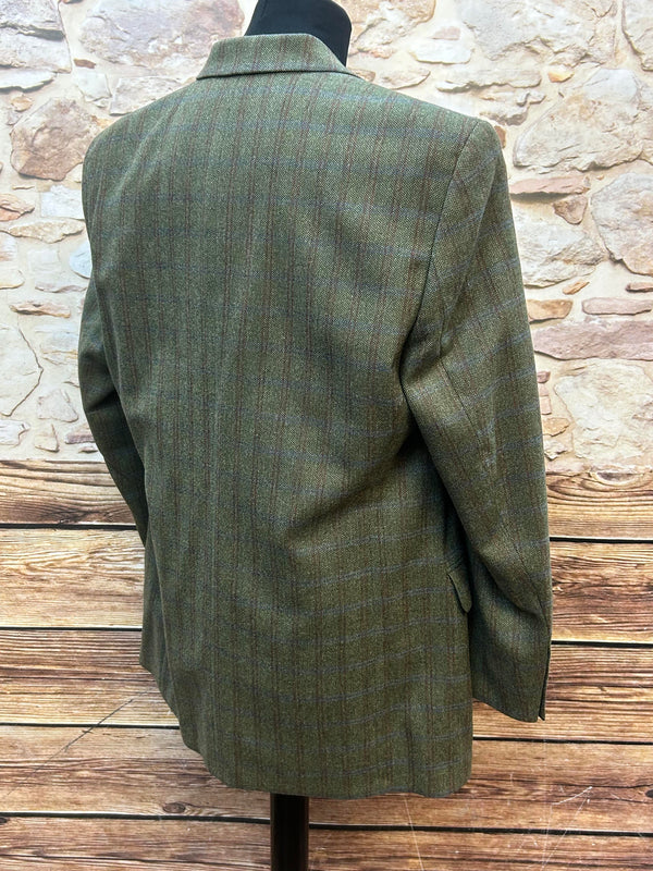 „Vintage Herren Sakko kariert Peaky Blinders Stil Tweed grün“