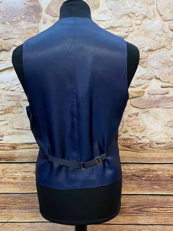 Herrenweste Größe 52 – gestreifte Anzug- und Freizeitweste in Blau