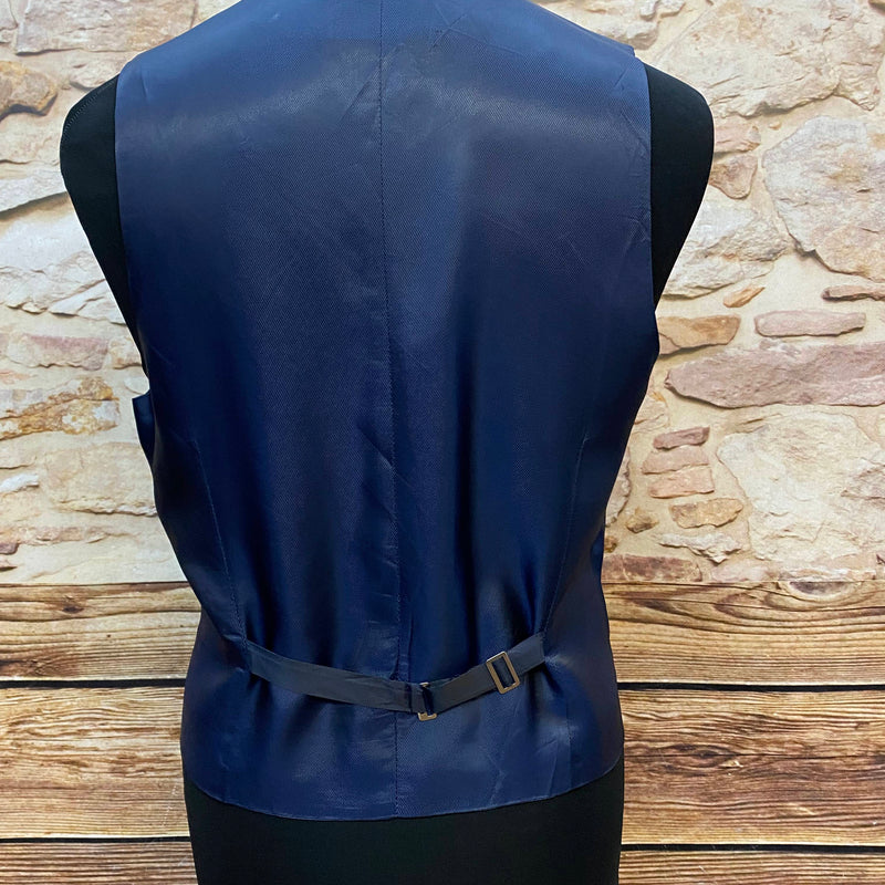 Herrenweste Größe 52 – gestreifte Anzug- und Freizeitweste in Blau