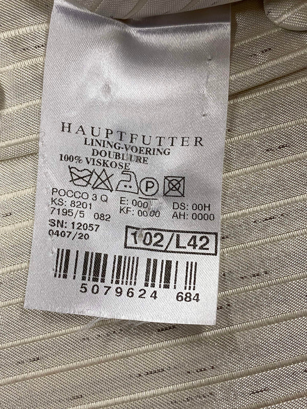 Herrenweste Größe 102  – helle Anzug- und Festweste gestreift