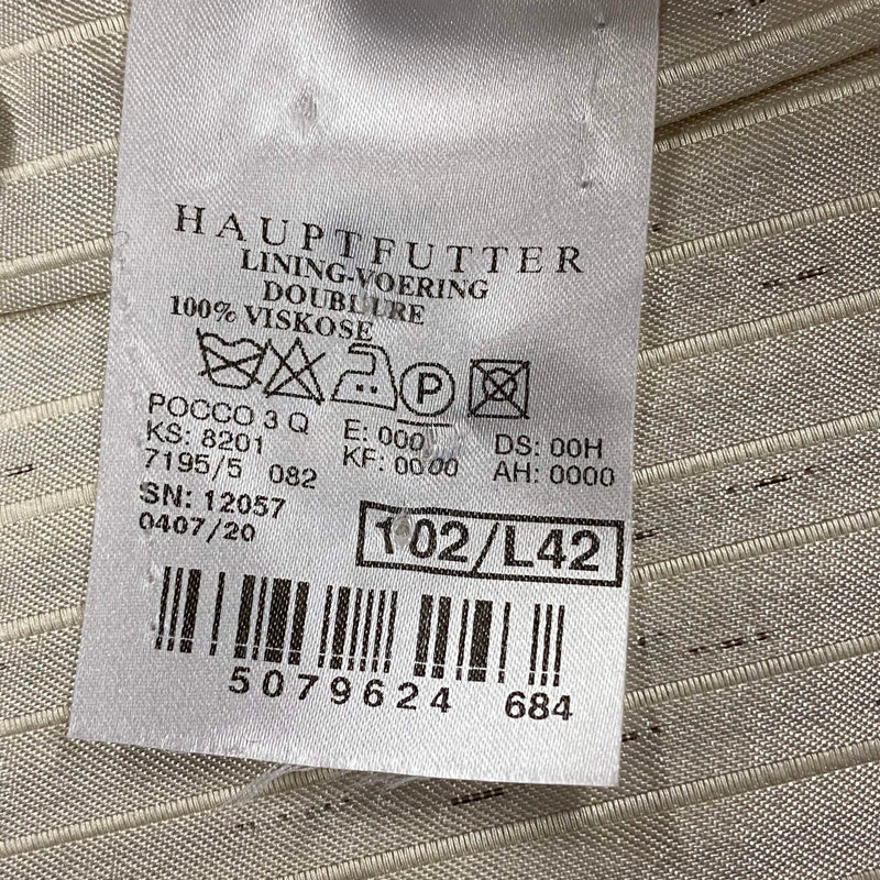 Herrenweste Größe 102  – helle Anzug- und Festweste gestreift