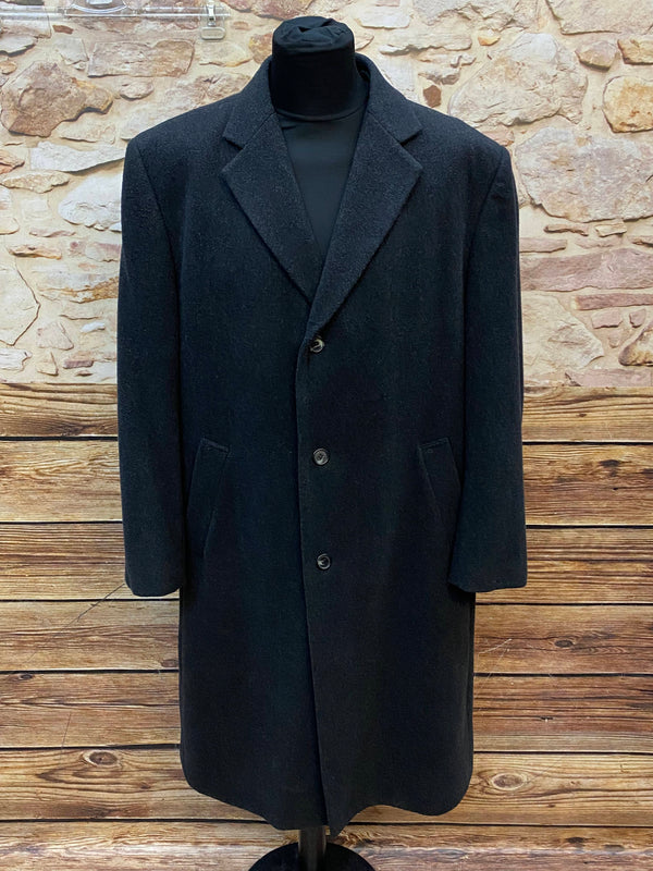 „Vintage Herrenmantel Gr. 54 aus Wolle und Kaschmir im Peaky-Blinders-Stil“