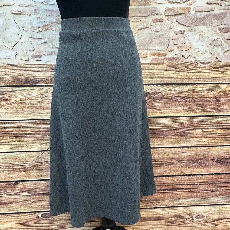 „Vintage Wollrock grau A Linie Midi Länge Damen Größe 38 40“
