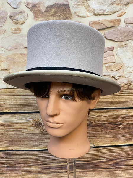 „Grauer Vintage Zylinder von Wegener in Größe 61“
