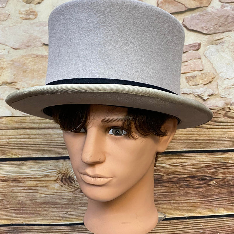 „Grauer Vintage Zylinder von Wegener in Größe 61“