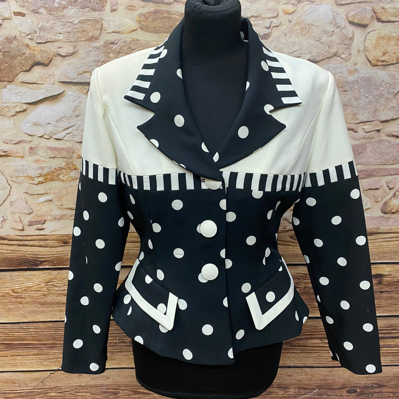  Vintage-Jacke von Vivian Exclusive Paris im Bold Polka-Dot  Gr.38