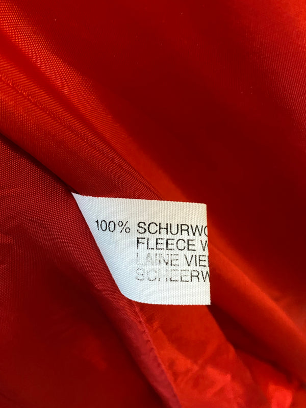 Vintage Damenkleid Kleid rot tiefe Taille 80/90er Gr.42
