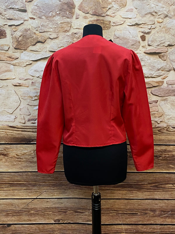Vintage Jacke 80er Jahre Rote Abendjacke von Brigitte Büthe Gr.42