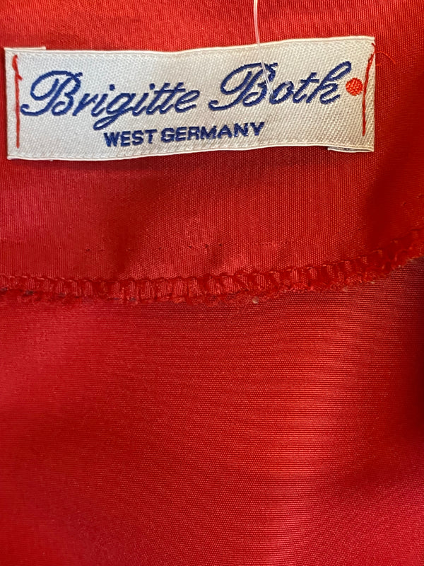Vintage Jacke 80er Jahre Rote Abendjacke von Brigitte Büthe Gr.42