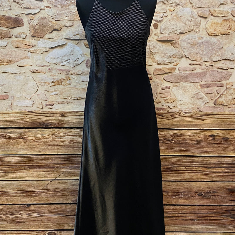 Langes Vintage Abendkleid in schwarz, Gr.40 von Yessica