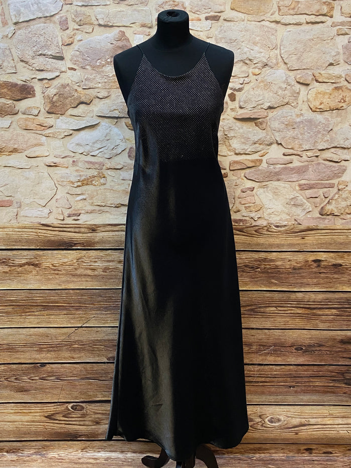 Langes Vintage Abendkleid in schwarz, Gr.40 von Yessica