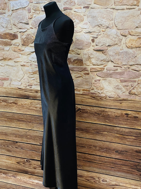 Langes Vintage Abendkleid in schwarz, Gr.40 von Yessica