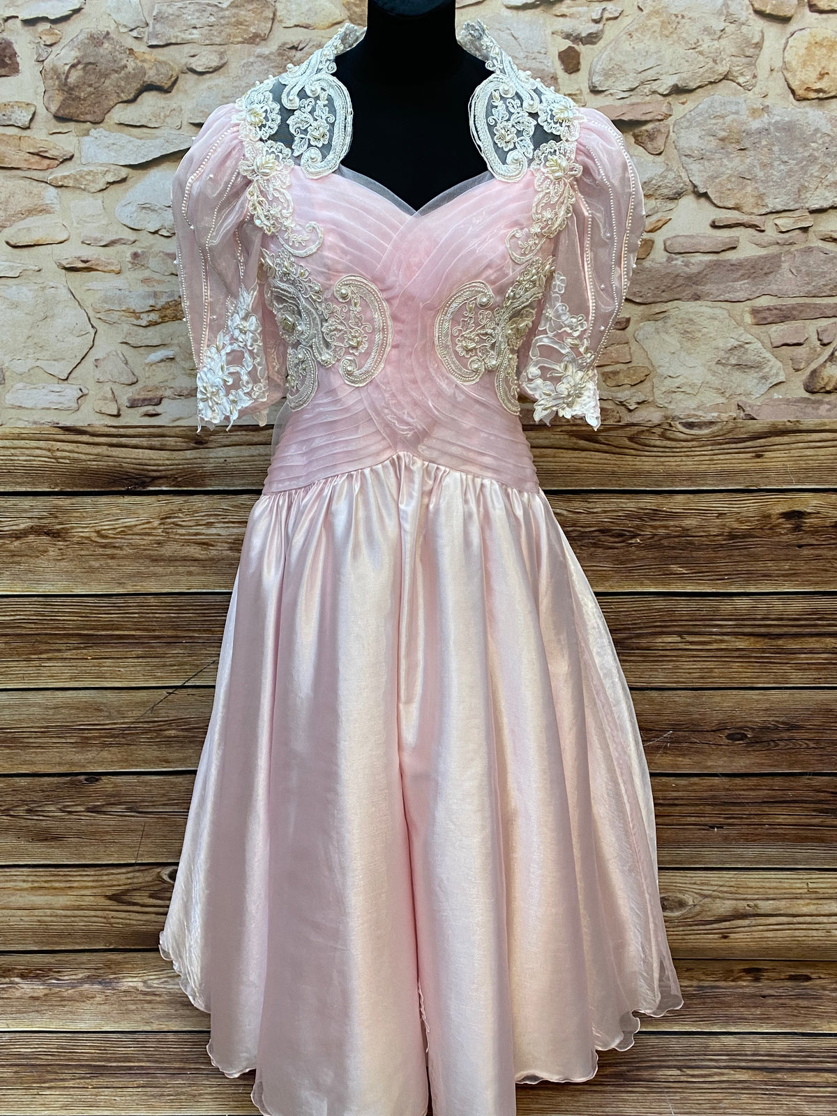 Robe de soirée vintage en rose taille 36 