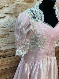 Robe de soirée vintage en rose taille 36 