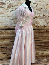 Robe de soirée vintage en rose taille 36 