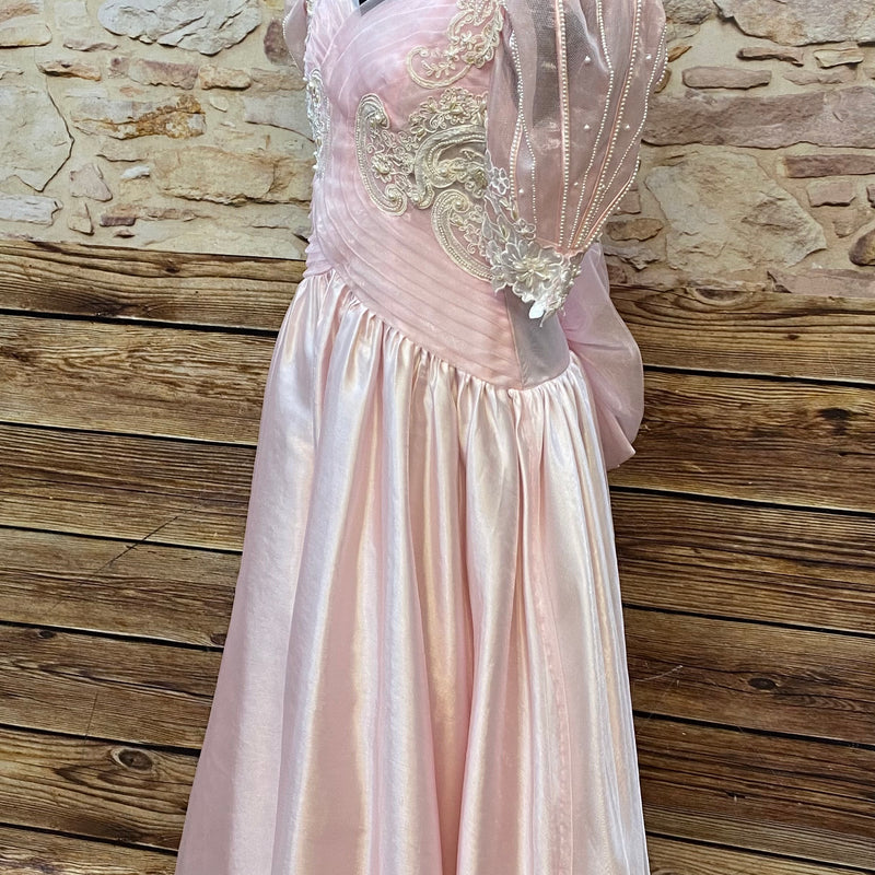 50er Jahre Vintage Ballkleid in rosa Gr.36