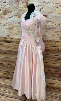 50er Jahre Vintage Ballkleid in rosa Gr.36