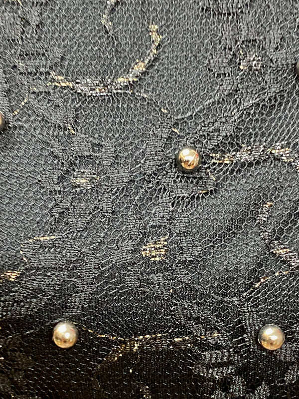 Vintage Abendkleid in schwarzer Spitze Gr.40