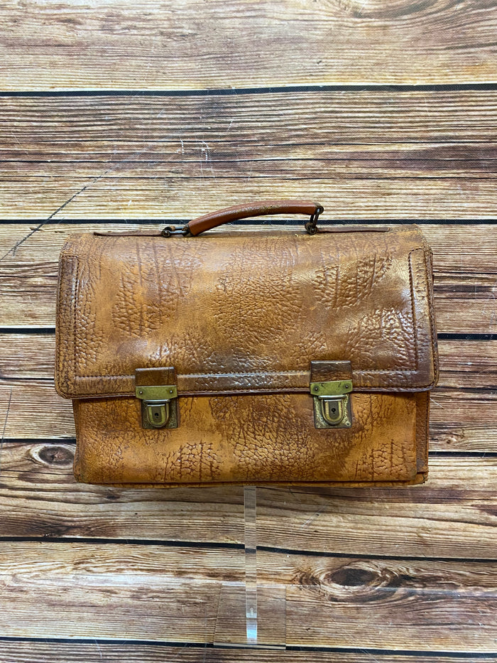 Antike Aktentasche aus Leder, Vintage Ledertasche