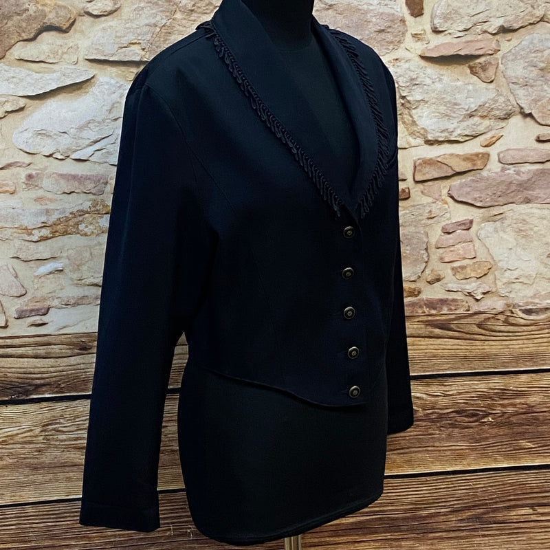 70er Jahre Schwarze Vintage-Jacke Gr.38