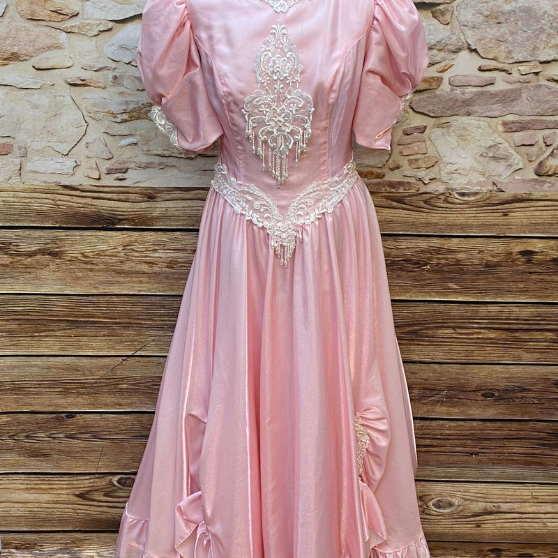 Vintage Ballkleid in Rosa Gr.42, 80er Jahre
