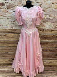 Vintage Ballkleid in Rosa Gr.42, 80er Jahre