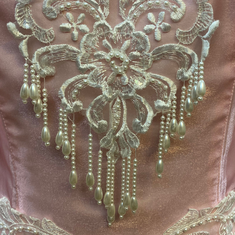 80er Jahre Vintage Ballkleid in Rosa Gr.42