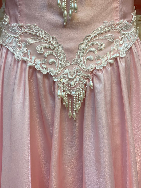 80er Jahre Vintage Ballkleid in Rosa Gr.42
