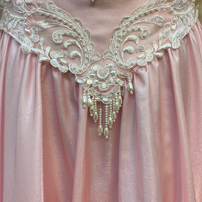80er Jahre Vintage Ballkleid in Rosa Gr.42