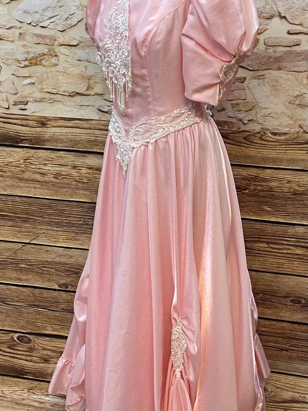 Vintage Ballkleid in Rosa Gr.42, 80er Jahre