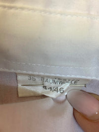 Vintage Bluse mit Spitzenbesatz, Weiß – Größe 46