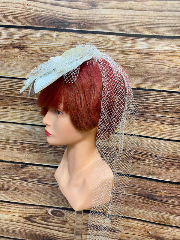 Vintage Brauthut, One Size, Creme