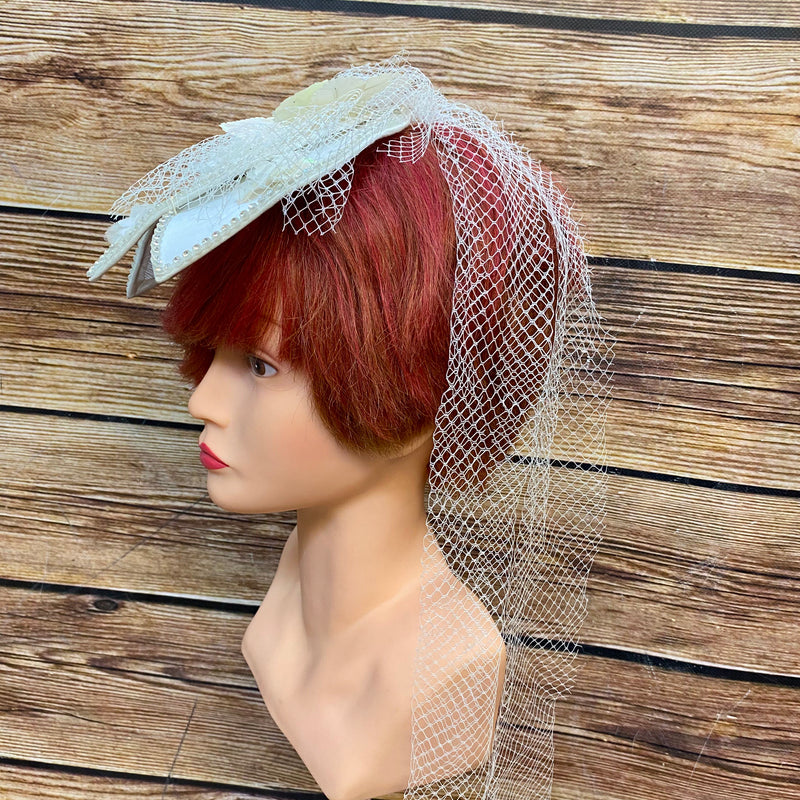 Vintage Brauthut, One Size, Creme