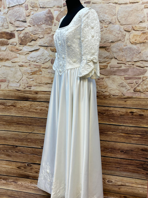 Langes Brautkleid Hochzeitskleid Gr.44 Vintage