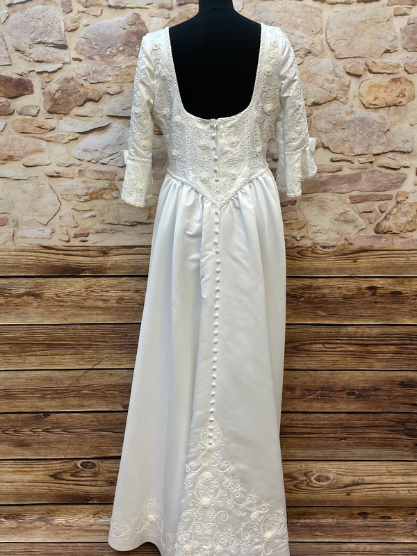 Langes Brautkleid Hochzeitskleid Gr.44 Vintage