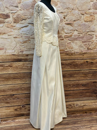 Langes Brautkleid Lohrengel Cassel Gr.42 Vintage langer Arm 